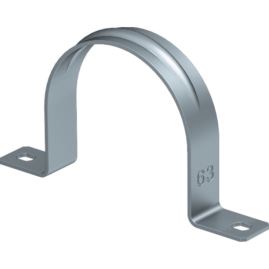 Bevestigingsclip met twee voetjes 20 mm, aluminium