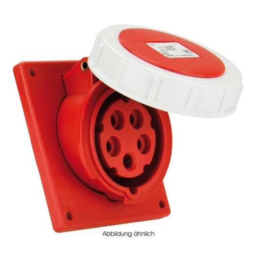 Montagedoos schuin 32A 3p 6h IP67, zwart Montagedoos schuin 32A 3p 6h IP67, zwart