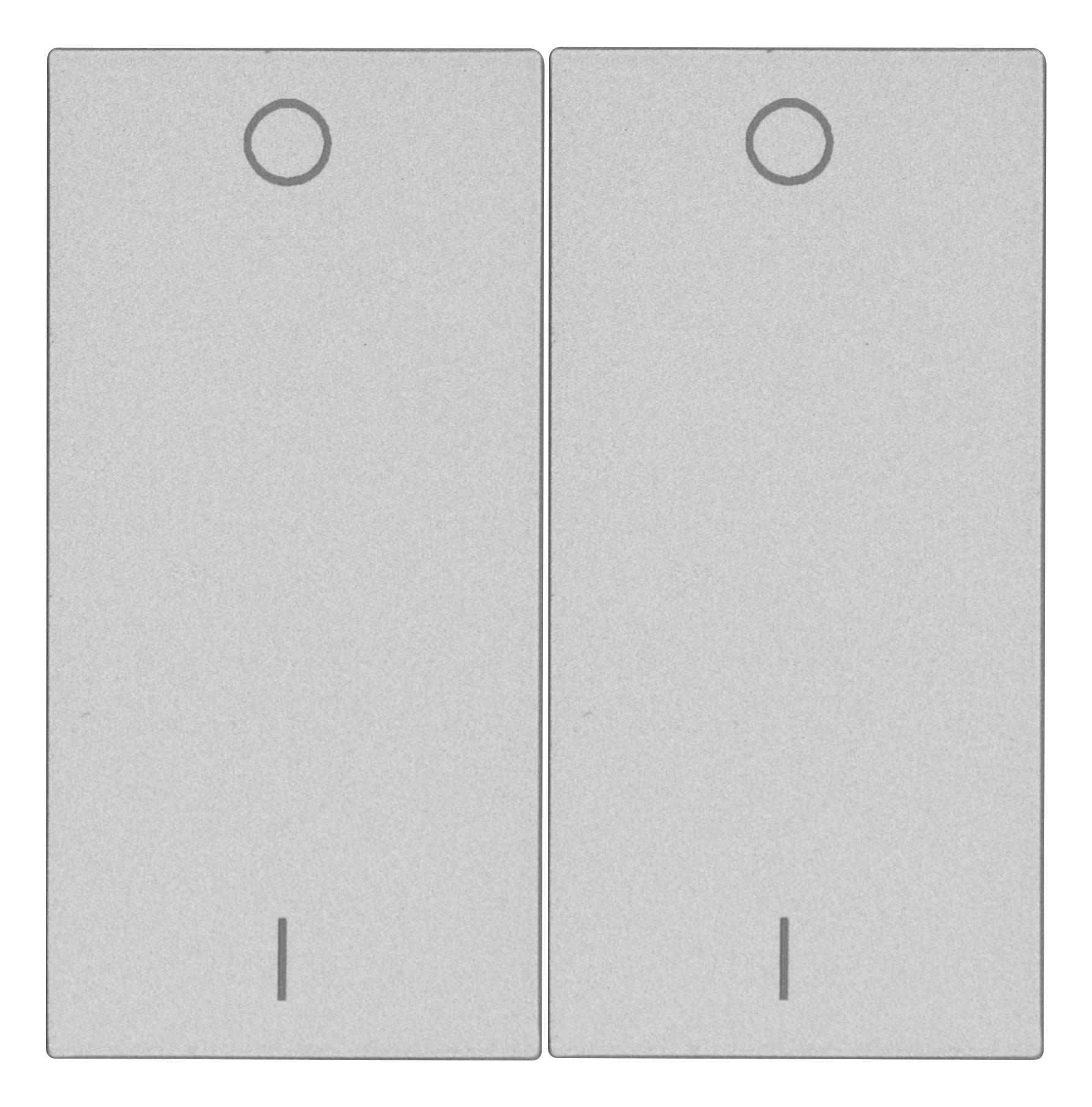OPUS 55 bedieningselement serieschakelaar met I/0 alu-zilver-zijdeglans (voor OPUS greenNet!)