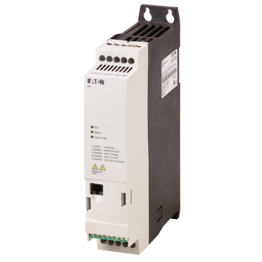 Toerentalstarter, driefasige netaansluiting, driefasige motoraansluiting bij 400 V, 2,1 A en 0,75 k