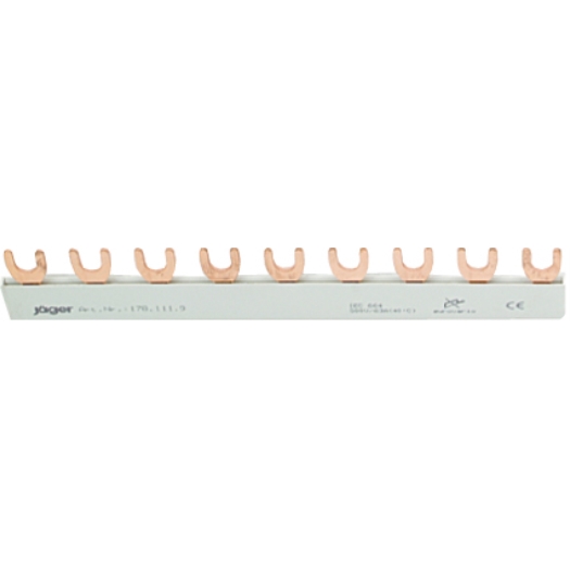 1-fase vorkrail, recht, gesloten 9 x 1 pool, 158 mm lang