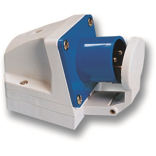 CEE-WGSt. 16A, 3p.6h, 230V IP44, met deksel CEE-WGSt. 16A, 3p.6h, 230V IP44, met deksel