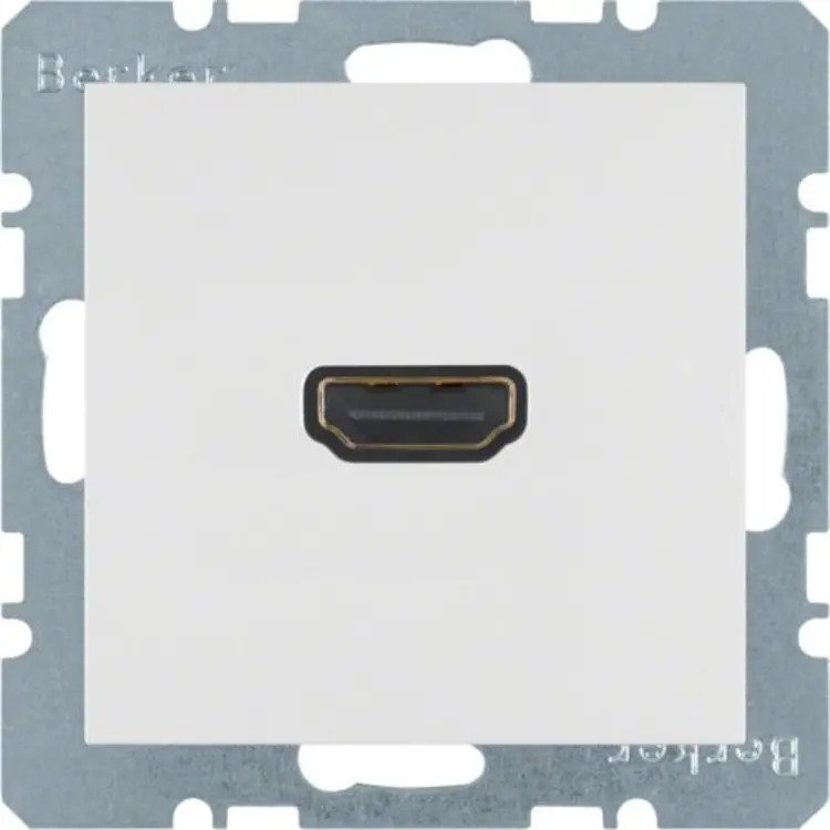 Berker HDMI-aansluitdoos S.1/B.3/B.7 polarwit glanzend