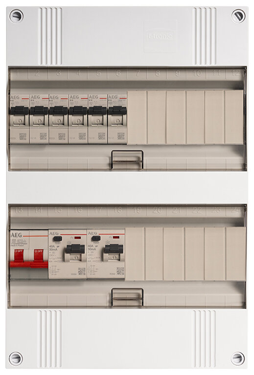 Groepenkast AEG 1-fase, 6 groepen 40A 2P 2 x 40/0,03A 2P 