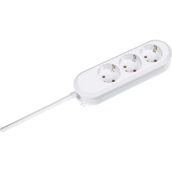 Powerstrip Smart 3x contactdozen wit 1,5m voedingskabel