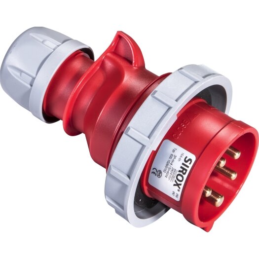SIROX CEE-stekker 16A, 5P, 400 V, 6 h, IP 67 (5-polig)