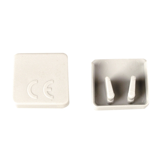 Eindkap voor 3-fasen kamrail, open voor doorsnede 16 mm²
