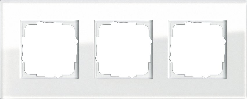 GIRA Esprit afdekraam 3-voudig glas wit