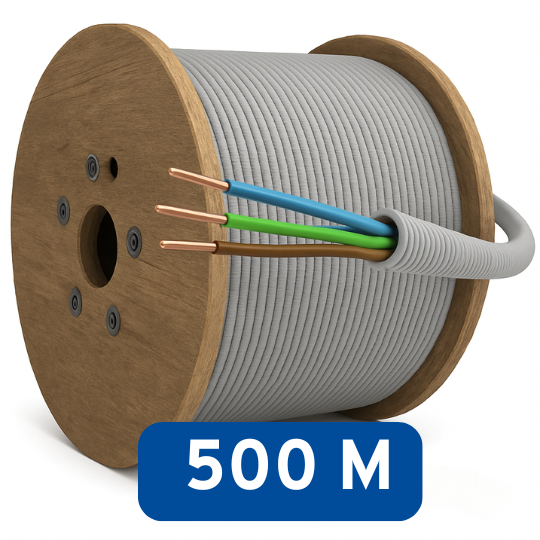 MonFlex 500 meter haspel flexbuis voorbedraad 16mm 3G2,5mm