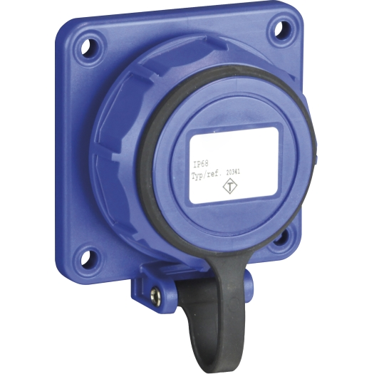 SIROX® drukwaterdichte inbouw-contactdoos deksel aan band blauw SIROX® drukwaterdichte inbouw-contactdoos deksel aan band blauw