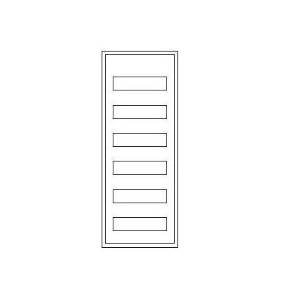 Verdeelpaneel, univ.Z, 900mm, 6-rijig