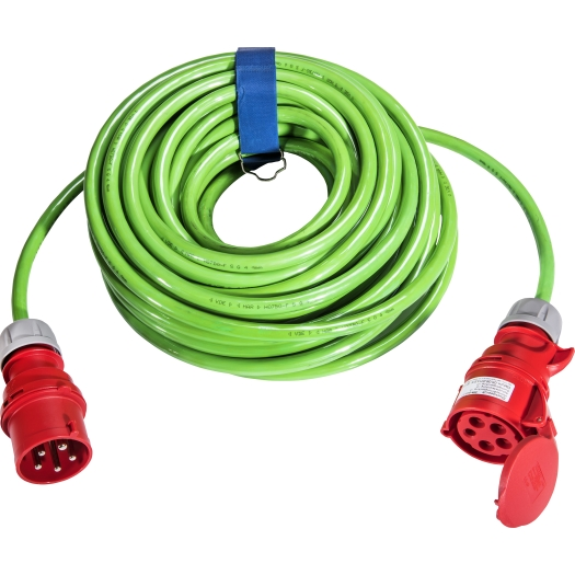 SIROX® CEE-verlengkabels H07BQ-F 5G4,0 mm², 32 A, 5-polig, 400 V, 6 h 25 m