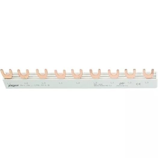 3-fase vorkrail, 9 modules, L-versie, RCD/LC-combinatie