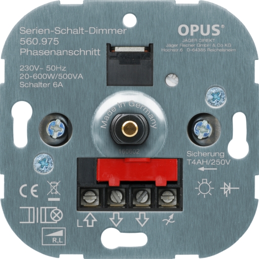 OPUS seriedimmer met schroefklemmen, metalen as 20- 500 VA