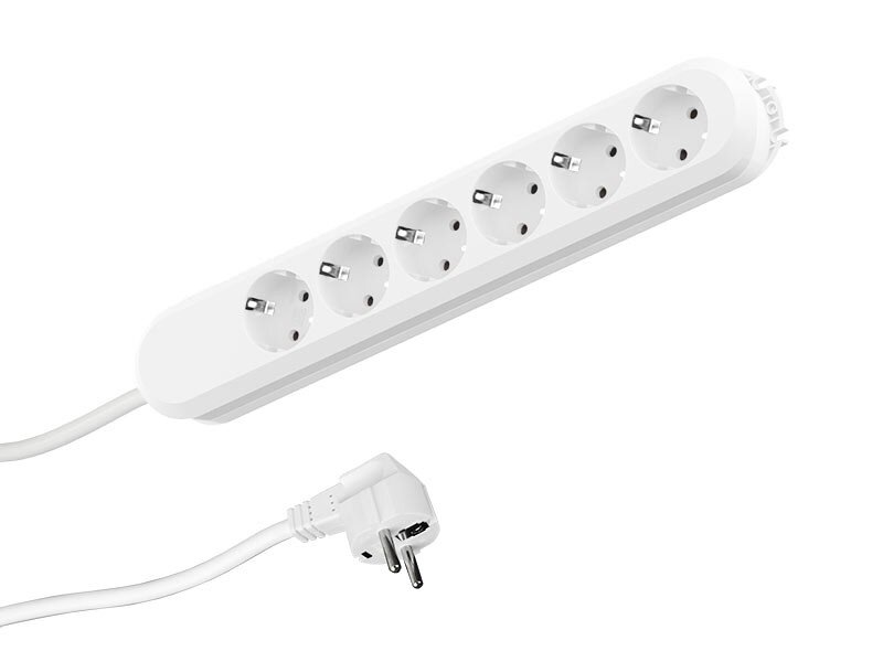 SMART contactdoosstrip met 4 contactdozen, wit, 1,5m kabel