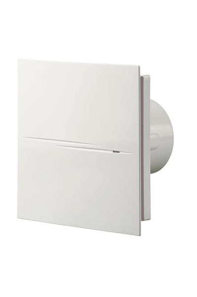 Ventilator voor kleine ruimtes "Quiet Q-Style" (25dB) met kogellager, nalooprelais en hygrostaat