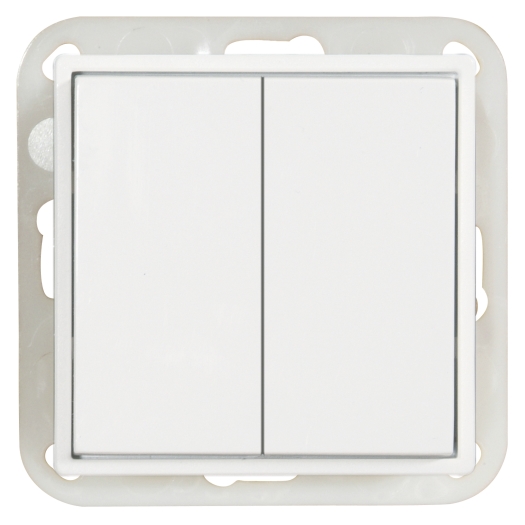 OPUS® Wandzender 4-voudig met bedieningselementen zonder symbool* helder wit glanzend