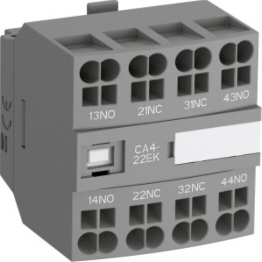 Hulpschakelblok 4-polig / 2S+2Ö / Push - In