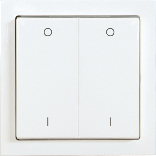 OPUS® Wandzender Busch-Jaeger met bedieningselementen 4-voudig, met I/0 studiowit