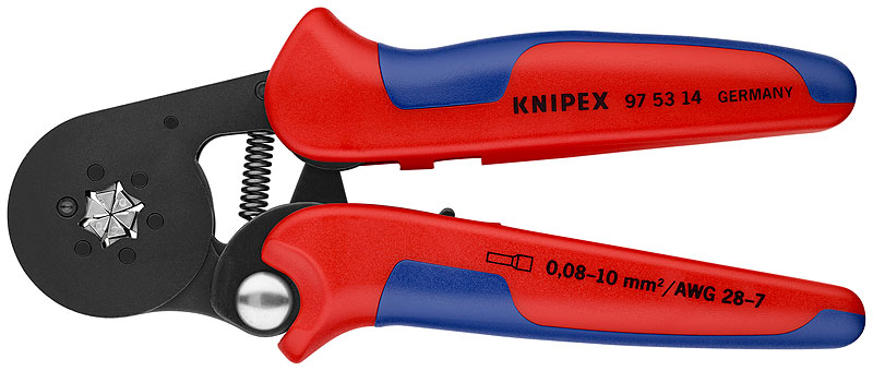 Zelfinstellende krimptang voor adereindhulzen 180 mm