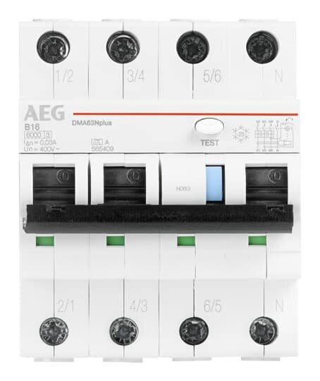 AEG Aardlekautomaat 3P+N C16 A, 30mA