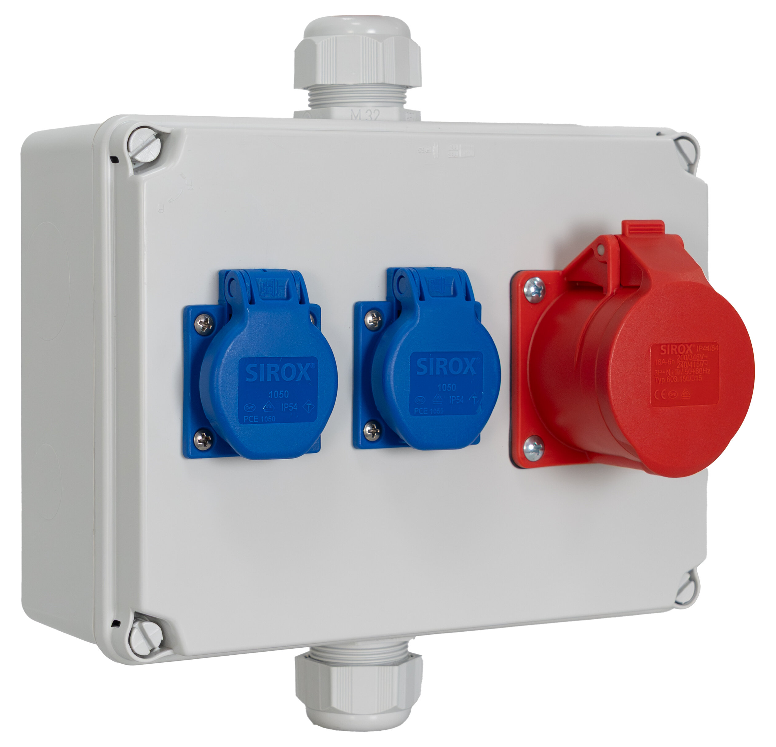 Verdeler Karben 1 x M32 boven en 1 x M32 onder