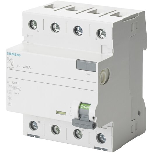RCD, 4-polig, type A, In: 40 A, 30 mA, Un AC: 400 V