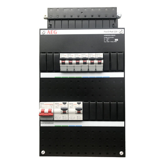 AEG Fix-O-Rail groepenkast 1 fase, 4 groeps + fornuis + beltrafo- A330/2222FB+HS2/40