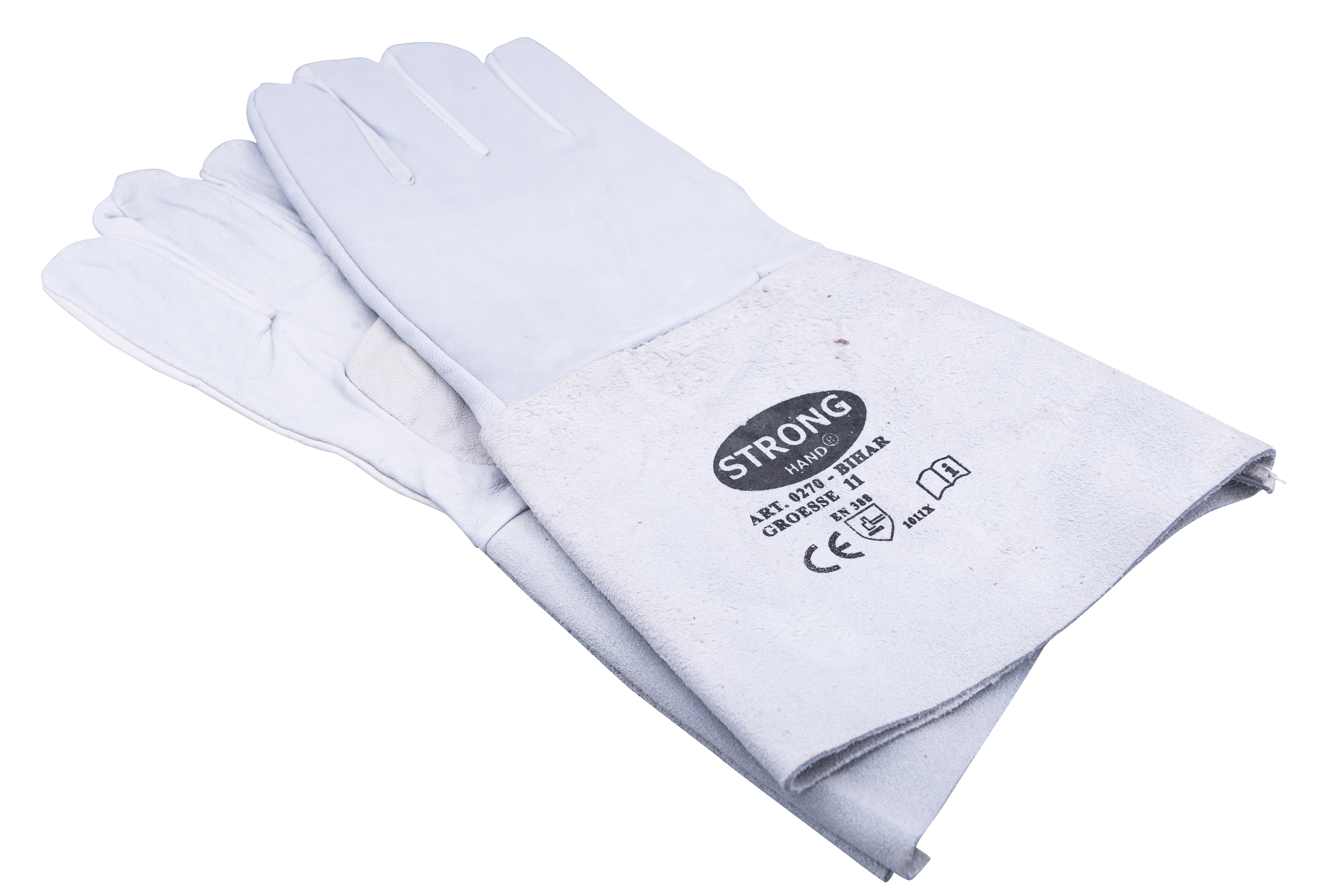 Handschuhe Gr.11, BIHAR NAPPA-LEDER, WEISS, CAT 2
