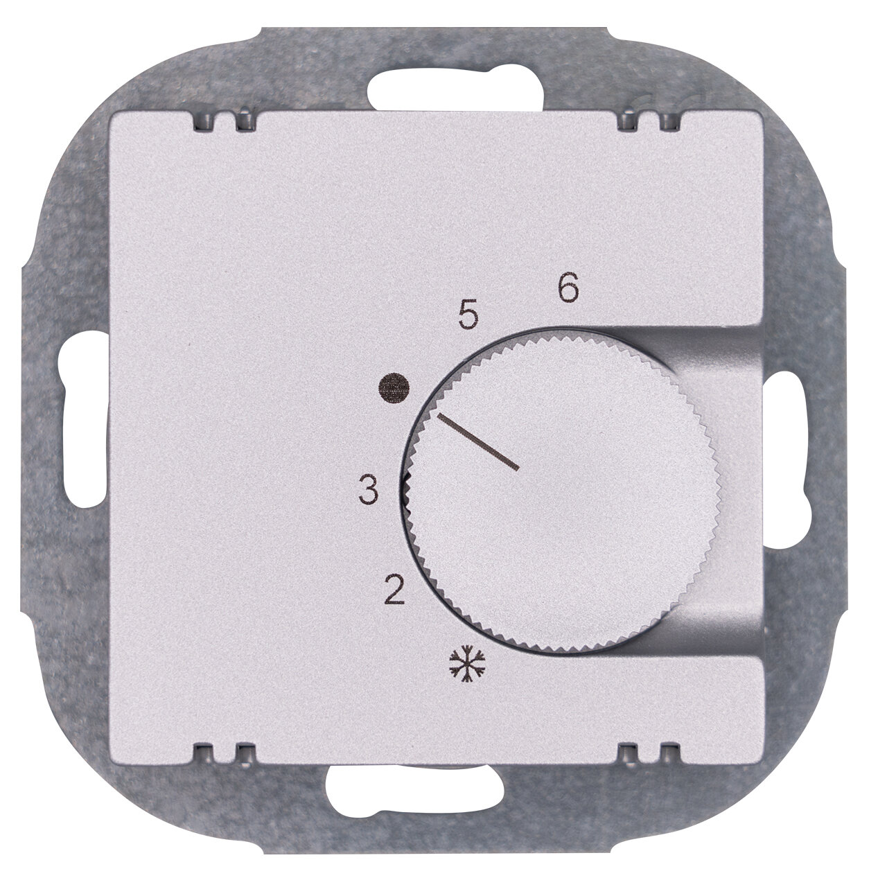OPUS® 55 kamerthermostaat 24 V, verbreekcontact, AC/DC alu - zilver - zijdeglans