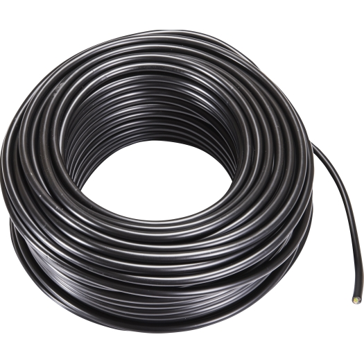 Per ring H05VV-F (VMvL) 3 x 0,75 mm² zwart