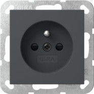 Gira systeem 55 wandcontactdoos penaarde Belgie antraciet mat