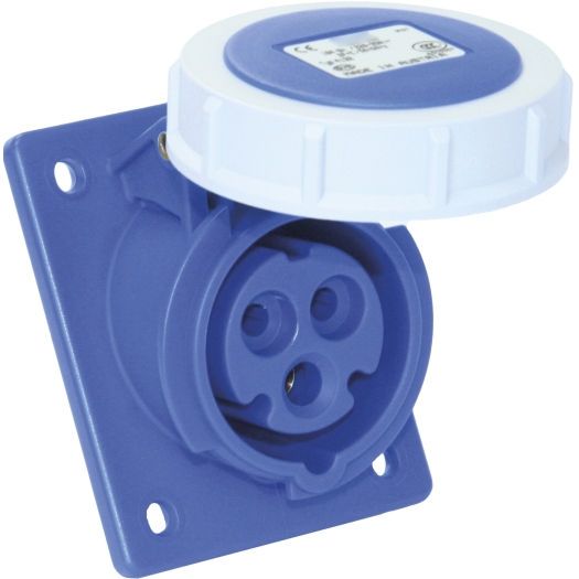 CEE-aanbouwdoos IP 67, 3-polig, 230 V, 6 h, schuin 16 A CEE-aanbouwdoos IP 67, 3-polig, 230 V, 6 h, schuin 16 A