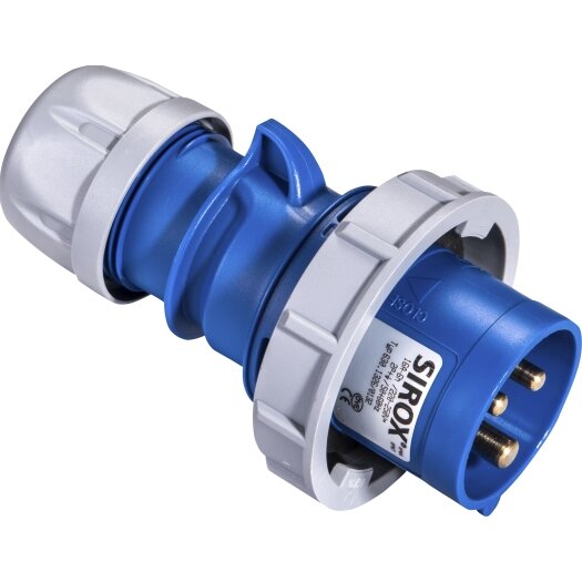 SIROX CEE-stekker 16A, 3P, 230 V, 6 h, IP 67 (3-polig)