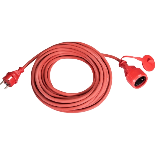 Verlengkabel met zware rubberkabel H07RN-F 10 m rood