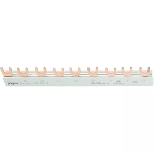 3-fase vorkrail, 9 modules, L-versie, RCD/LC-combinatie