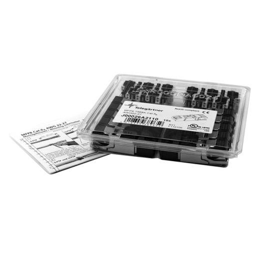 Veldbedrade RJ45-connector MFP8 T568 B Cat.6A(IEC), AWG24/1-AWG22/1, AWG27/7-AWG22/7