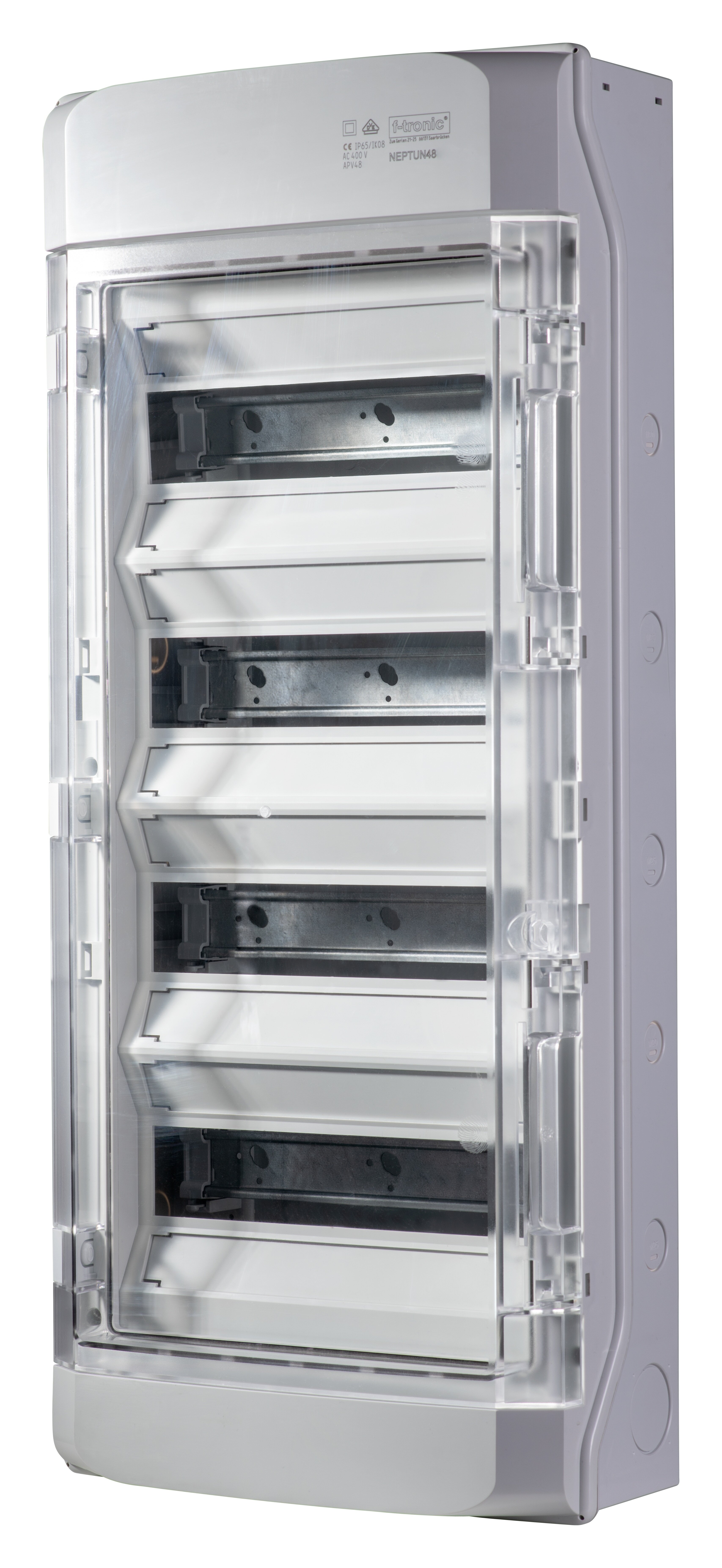 Neptun opbouwverdeler IP65, 4-rijen, 4 x 12 modulen