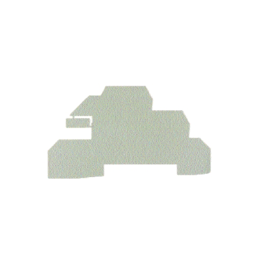 Eindplaat (klemmen), 94,5 mm x 1,5 mm, donkerbeige