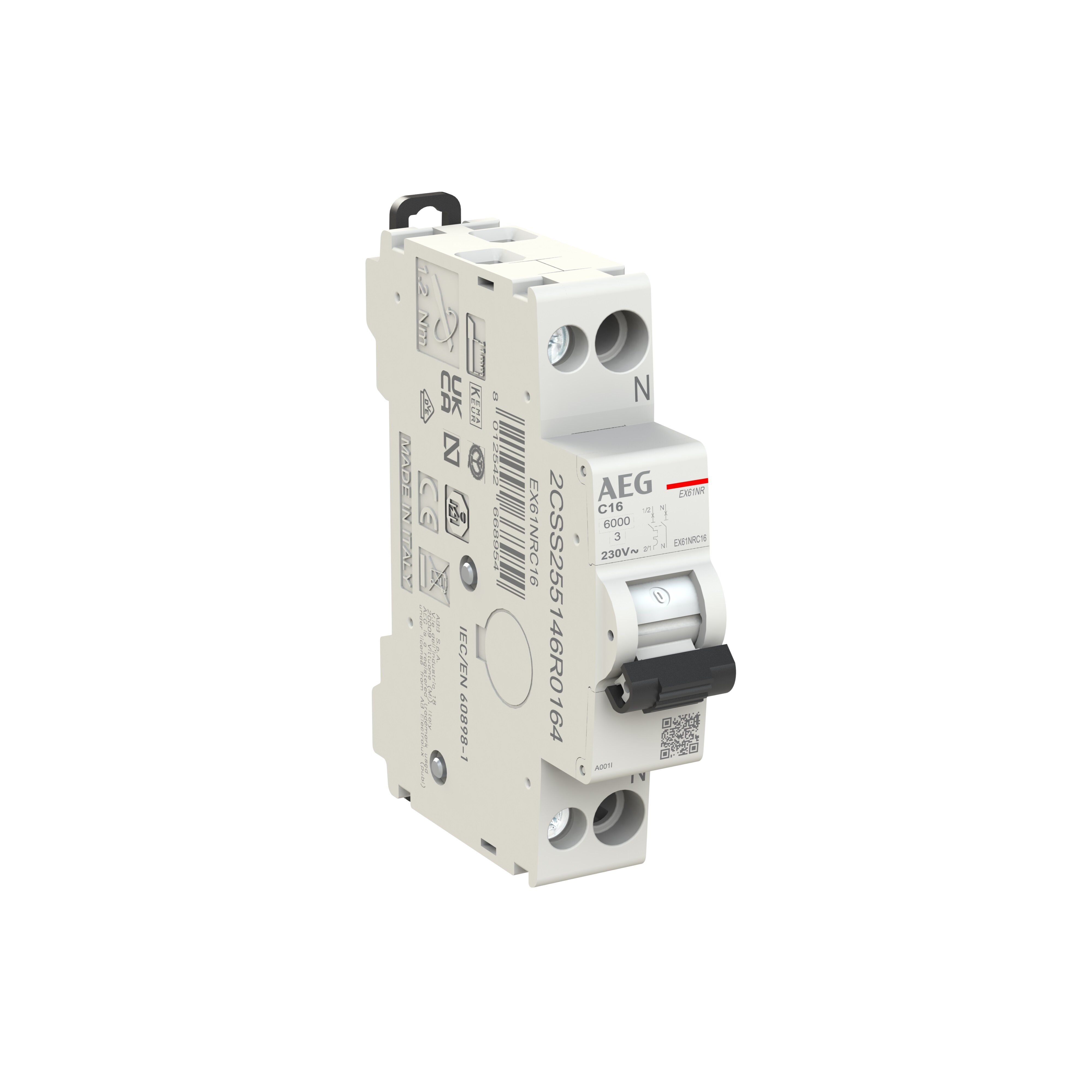 AEG Installatieautomaat 1P+N C16 A 6kA AEG Installatieautomaat 1P+N C16 A 6kA