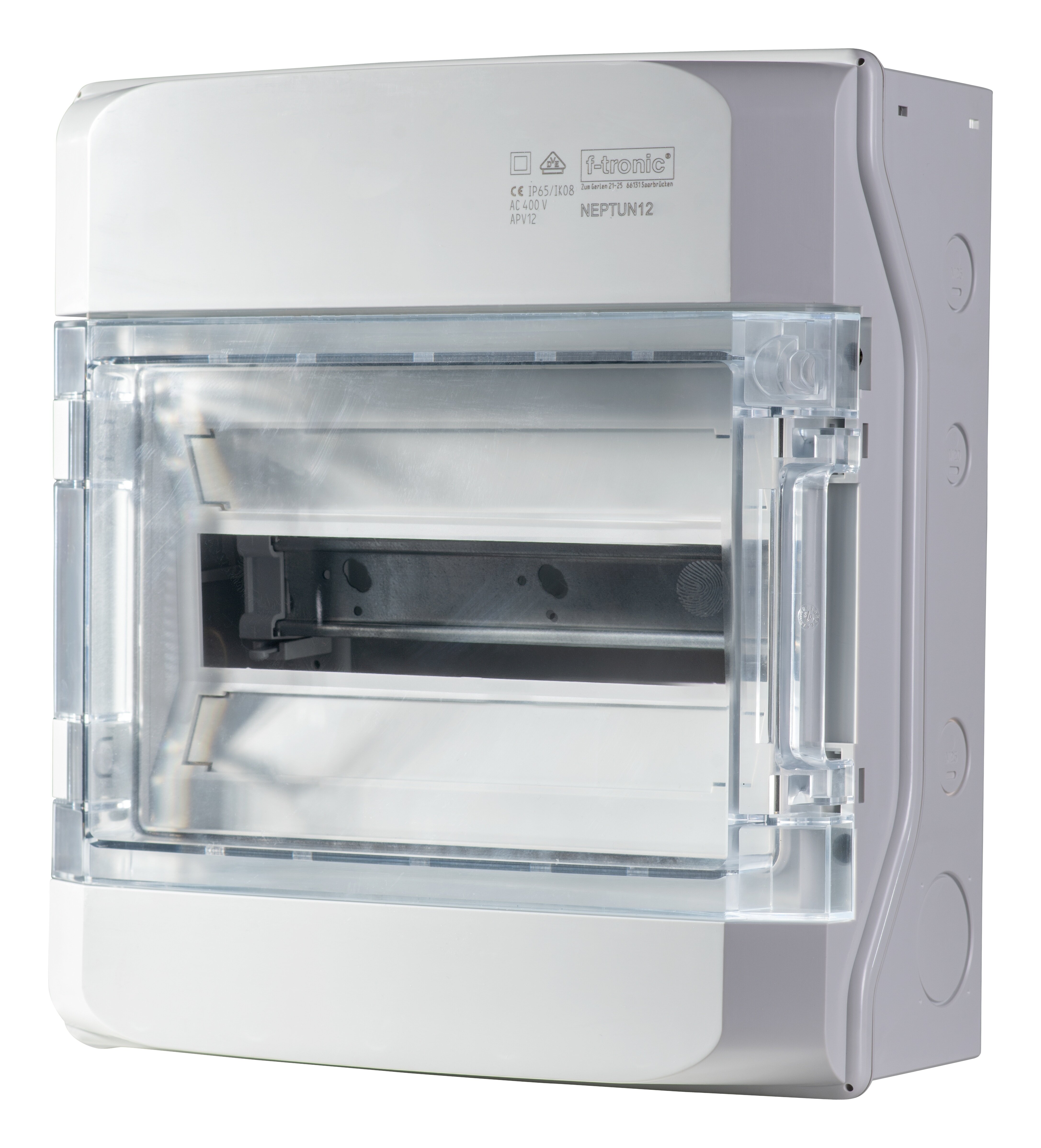 Neptun opbouwverdeler IP65, 1-rijen, 1 x 12 modulen