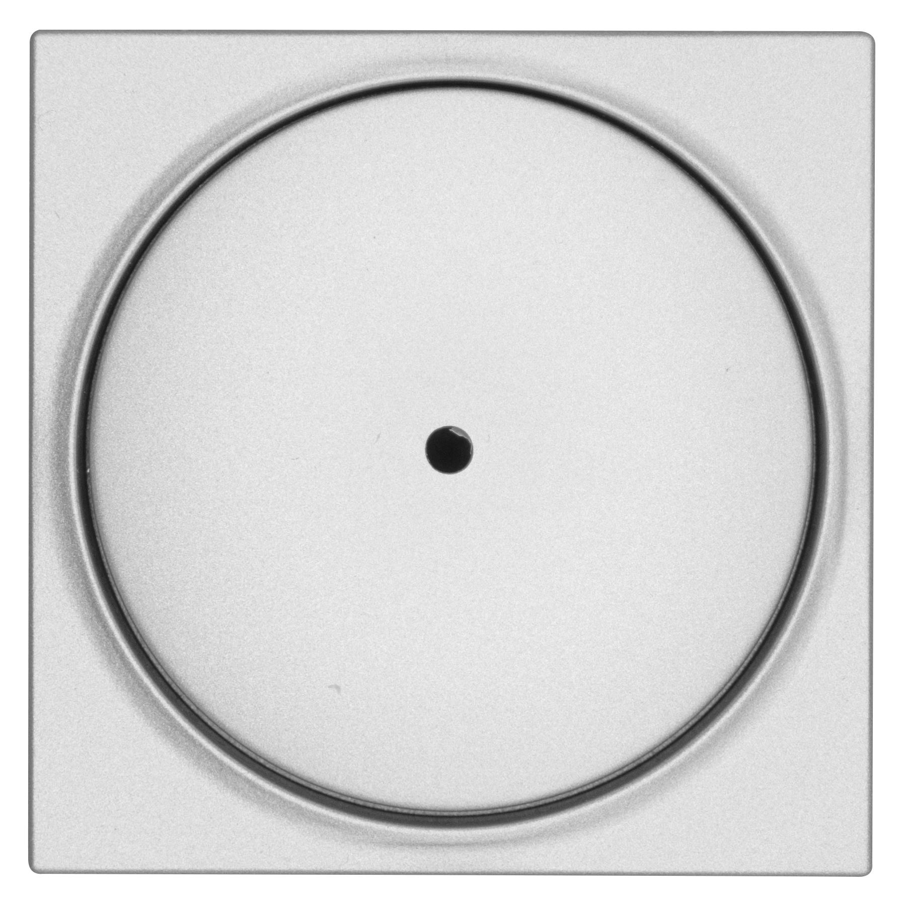 OPUS 55 afdekking voor pulsschakelaars met lens alu - zilver - zijdeglans