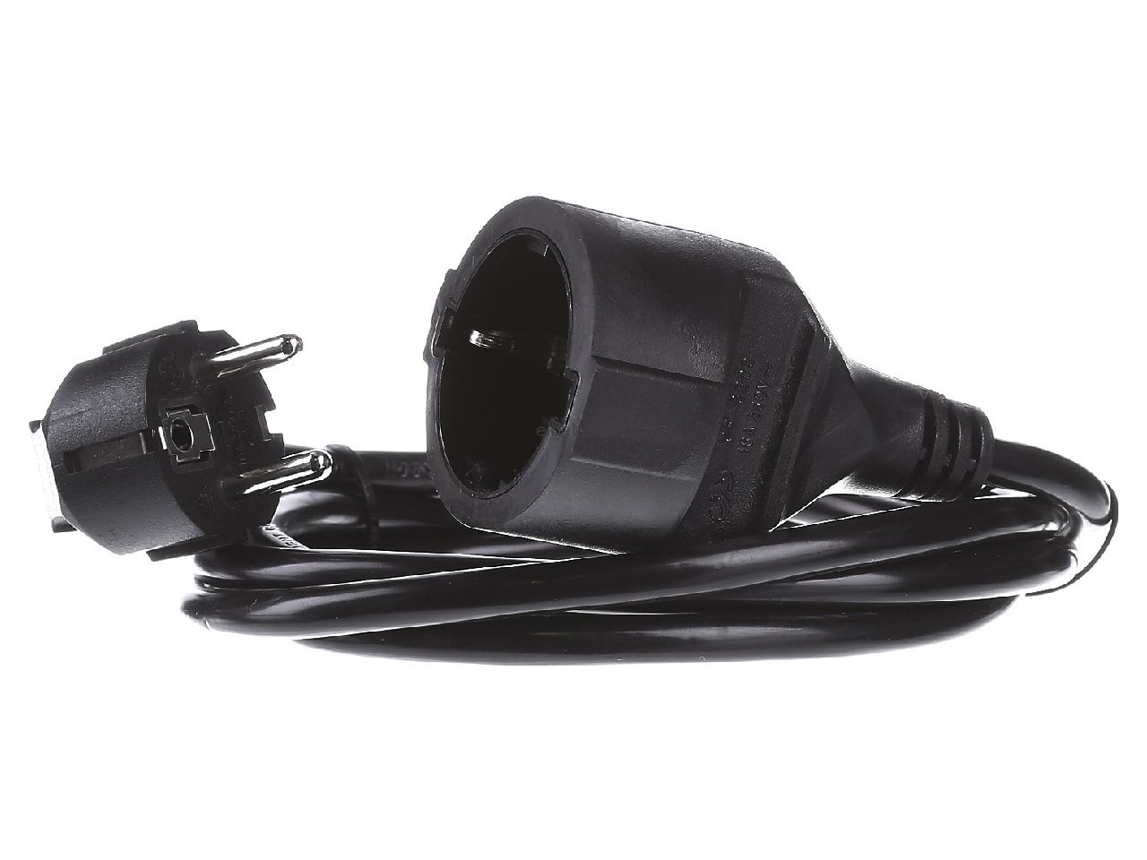 Verlengkabel 3-polig H05VV-F 3G1,50 mm²  3 meter zwart