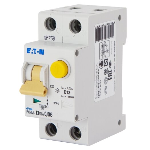 EATON Aardlekautomaat 1P+N type AC, B16, 30mA