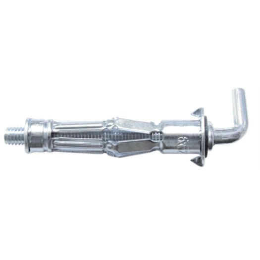 Metalen plug voor spouwmuur winkelhaken 6 x 24 mm