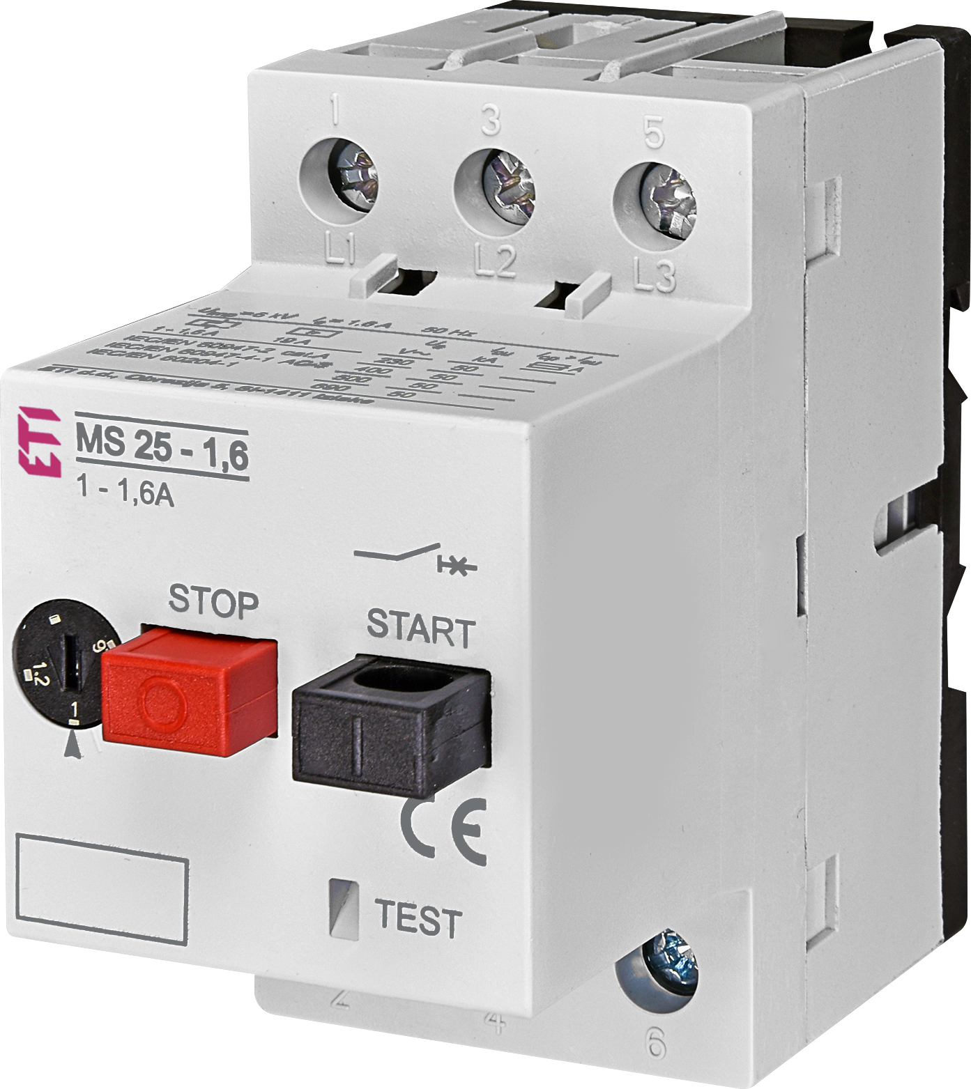 ETI motorbeveiligingsschakelaar M25 - 1,0 - 1,6 A 19 A