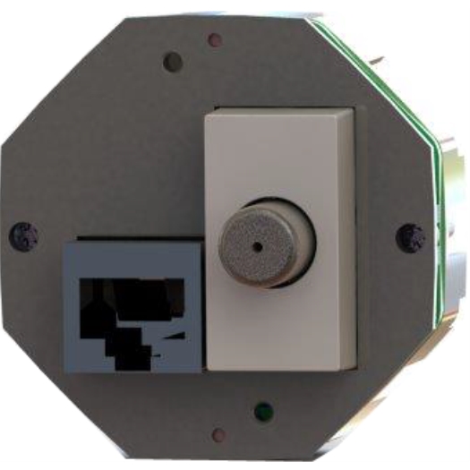 Moduledoos TV /1x Cat 6A MHz 10GigaBit 50x50mm, zuiver wit