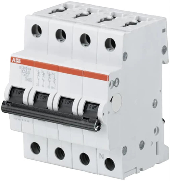 ABB Installatieautomaat "S203" 3-polig + N C, 50 A