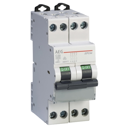 AEG installatieautomaat 3-polig + N, C16 A, "EP 64 N" - 2 modulen breed