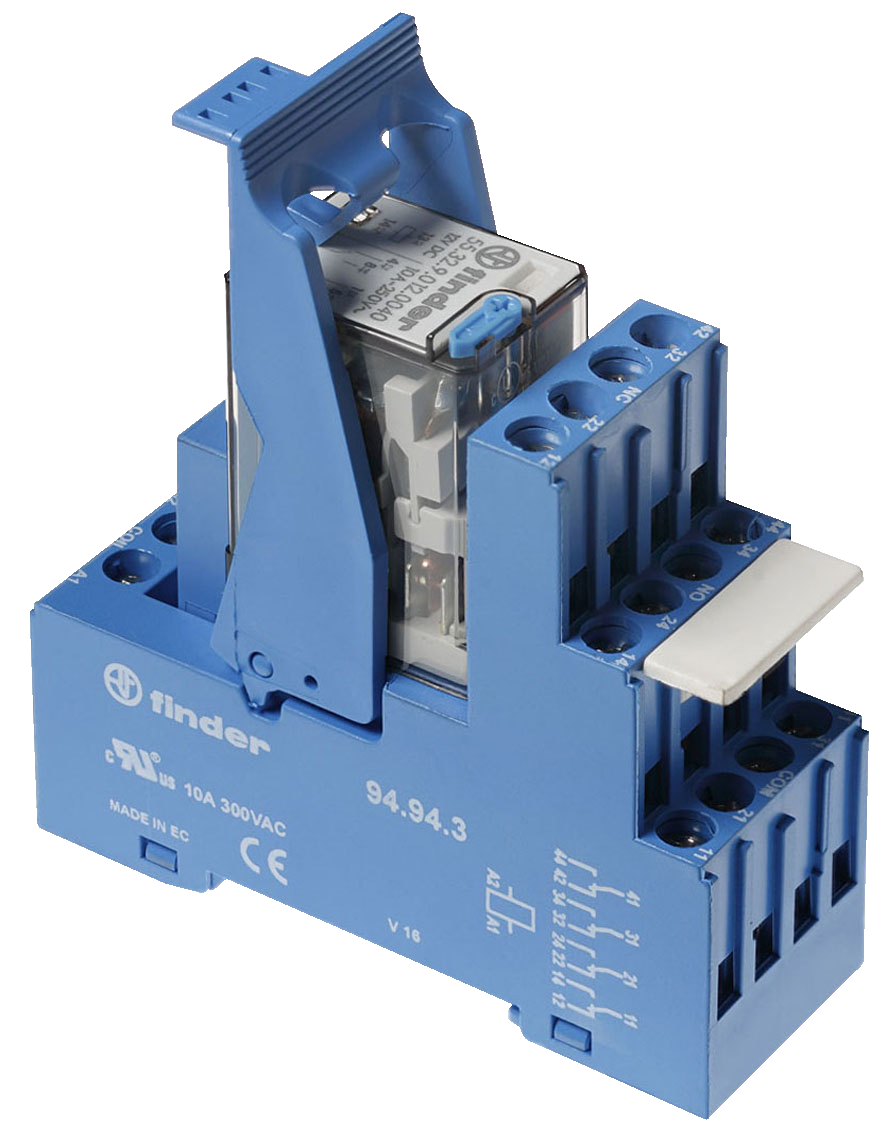 Koppelrelais serie 59 4 wisselcontacten, 24 V DC, 7 A
